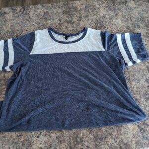 Torrid Navy and White Casual Tee